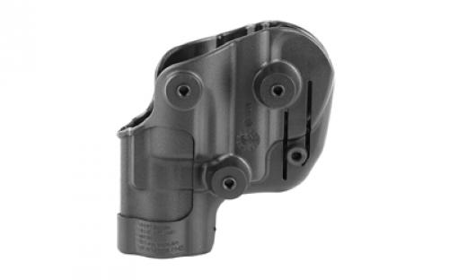 BLACKHAWK CQC SERPA Holster With Belt and Paddle Attachment, Fits J Frame With 2" Barrel, Right Hand, Black 410520BK-R