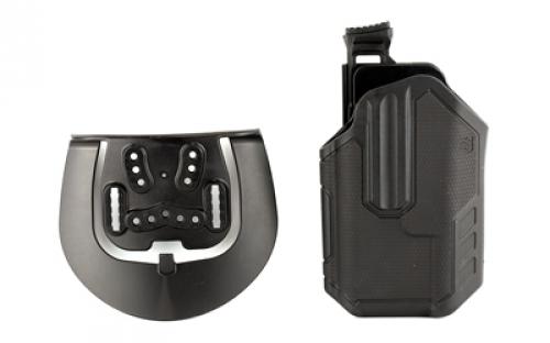 BLACKHAWK Omnivore L2 Multi-Fit Holster, Fits More Than 150Styles of Semi-Automatic Handguns with Streamlight TLR 1 & 2, Thumb Activated Retention Mechanism, Level 2 Retention, Left Hand, Black 419002BBL