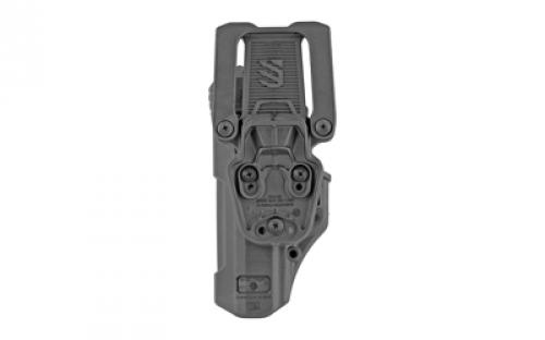 BLACKHAWK T-Series, L2D, Duty Holster, Right Hand, Black, Fits Glock 17/19/22/23/31/32/45/47 (Excluding Gen 5 40SW Models), Includes Jacket Slot Belt Loop, Polymer 44N100BKR
