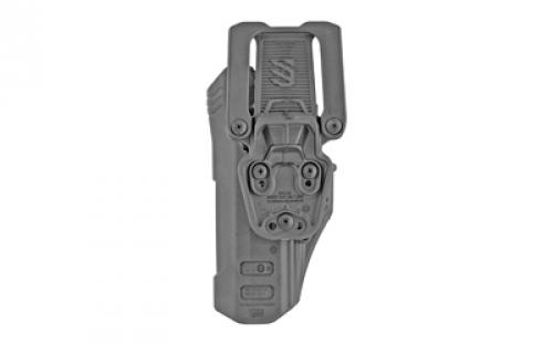BLACKHAWK T-Series, L2D, Duty Holster, Right Hand, Sig P320/P250/M17/M18, Includes Jacket Slot Belt Loop, Black, Polymer 44N161BKR