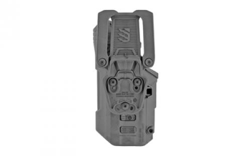 BLACKHAWK T-Series L2D, Duty Holster, Right Hand, Black, Fits Glock 17/22/31 With TLR1/TLR2, Includes Jacket Slot Belt Loop 44N200BKR