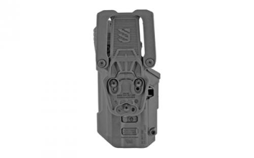 BLACKHAWK T-Series L2D, Duty Holster, Right Hand, Fits Glock 17/22/31 With TLR1/TLR2, Includes Jacket Slot Belt Loop, Black Basketweave Finish 44N200BWR
