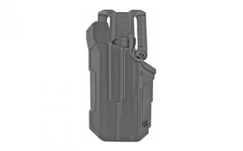 BLACKHAWK T-Series, L2D, Duty Holster, Left Hand, Black, Sig P320/P250/M17/M18, Includes Jacket Slot Belt Loop, Polymer 44N261BKL