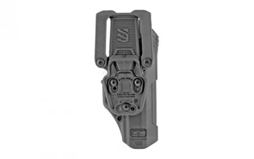 BLACKHAWK T-Series L3D, Duty Holster, Left Hand, Black Finish, Fits Glock 17/22/31 44N500BKL