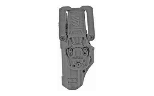 BLACKHAWK T-Series, L3D, Duty Holster, Right Hand, Fits Glock 17/19/22/23/31/32/45/47, Includes Jacket Slot Belt Loop, Black Basketweave Finish, Polymer 44N500BWR