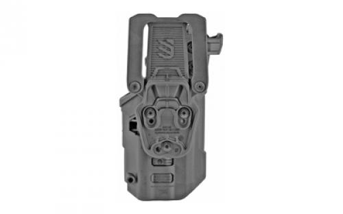 BLACKHAWK T-Series L3D, Duty Holster, Left Hand, Black Finish, Fits Glock 17/19/22/31 With TLR1/TLR2, Includes Jacket Slot Belt Loop 44N600BKL