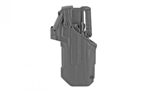 BLACKHAWK T-Series L3D RDS, Duty Holster, Left Hand, Black Finish, Fits Glock 17/22/31 With TLR1/TLR2, Includes Jacket Slot Belt Loop 44ND00BKL