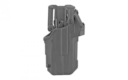 BLACKHAWK T-Series L3D RDS, Duty Holster, Right Hand, Black, Fits Sig P320/P250 With TLR1/TLR2, Includes Jacket Slot Belt Loop 44ND61BKR