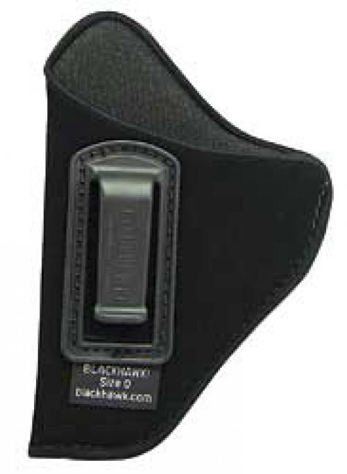 BLACKHAWK Inside the Pant Holster, Size 0, Fits Small Revolver With 2-3" Barrel, Left Hand, Black 73IP00BK-L