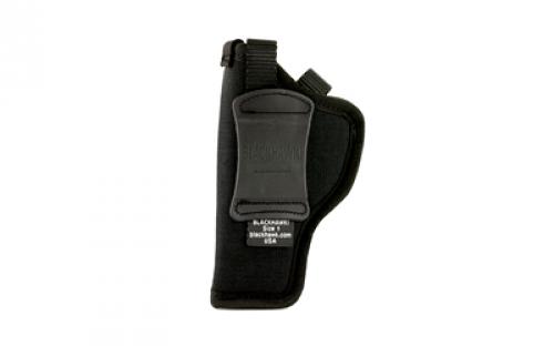 BLACKHAWK Nylon Hip Holster, Size 1, Fits Medium Automatic Pistol with 3-4" Barrel, Right Hand, Black 73NH01BK-R