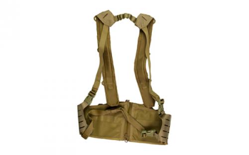 Blue Force Gear 10 Speed Split Front Chest Rig, Fits (4) M4/AR-15 Magazines, Cordura Construction, Coyote Brown MM-TSP-CHESTRIG-M4-01-CB