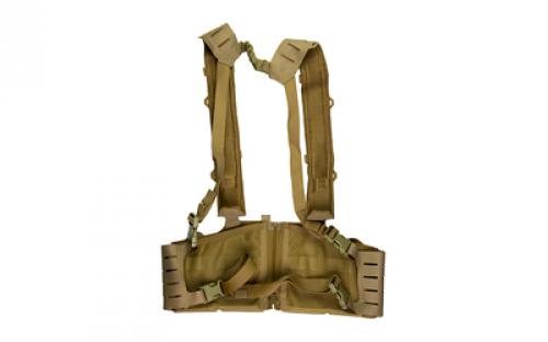 Blue Force Gear 10 Speed Split Front Chest Rig, Fits (3) SR-25 Magazines, Cordura Construction, Coyote Brown MM-TSP-CHESTRIG-SR25-01-CB
