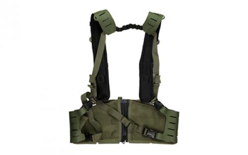 Blue Force Gear 10 Speed Split Front Chest Rig, Fits (3) SR-25 Magazines, Cordura Construction, Ranger Green MM-TSP-CHESTRIG-SR25-01-RG
