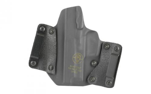BlackPoint Tactical Leather Wing OWB Holster, Fits Sig Sauer P229, Right Hand, Black Kydex & Leather, with 1.75" Belt Loops, 15 Degree Cant 100147