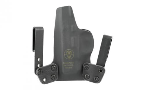 BlackPoint Tactical Mini Wing IWB Holster, Fits S&W M&P Shield, Right Hand, Black Kydex, 15 Degree Cant 101701