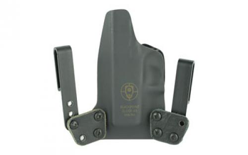 BlackPoint Tactical Mini Wing IWB Holster, Fits Glock 43, Right Hand, Black Kydex, 15 Degree Cant 103283