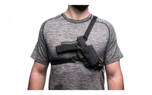 BlackPoint Tactical Outback Chest Holster, For Glock 19/23/32, Kydex Construction, Black, Right Hand 105849
