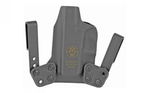 BlackPoint Tactical Mini Wing IWB Holster, Fits Glock 43X, Right Hand, Black Kydex, 15 Degree Cant 115947