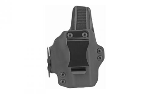 BlackPoint Tactical Dual Point AIWB Holster, Appendix Inside the Waist Band, Fits Glock 43X, Includes 1.75" OWB Loops to Convert to Low Profile OWB, Black Finish 116114