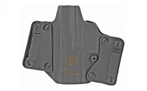 BlackPoint Tactical Leather Wing OWB Holster, Fits Sig P320 X-Carry, Right Hand, Black Kydex & Leather, 1.75" Belt Loops, 15 Degree Cant 119503