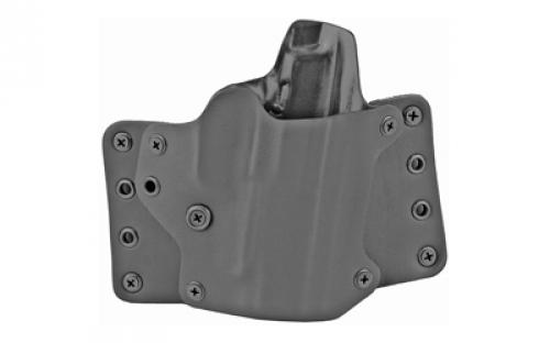 BlackPoint Tactical Leather Wing OWB Holster, Fits Sig P365XL, Right Hand, Black Kydex & Leather, with 1.75 Belt Loops, 15 Degree Cant 120847
