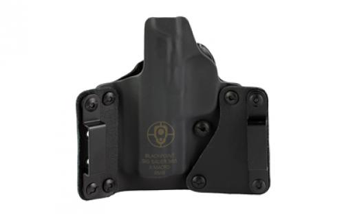BlackPoint Tactical Leather Wing OWB, Outside Waistband Holster, Fits Sig P365 X-Macro, Right Hand, Leather & Kydex Construction, Black 151955