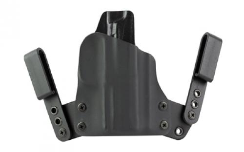 BlackPoint Tactical Mini Wing IWB, Inside Waistband Holster, Fits Sig P365 X-Macro, Right Hand, Leather & Kydex Construction, Black 151956