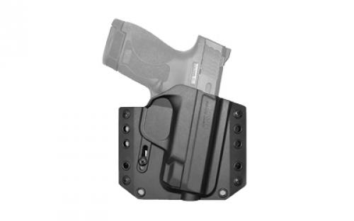 Bravo Concealment BCA, OWB Concealment Holster, 1.5 Belt Loops, Fits S&W M&P Shield 9/40, Right Hand, Black, Polymer BC10-1012