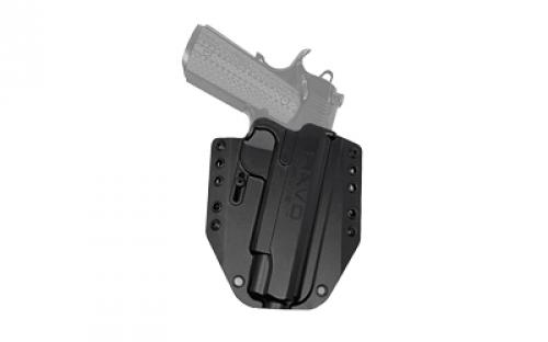 Bravo Concealment BCA, OWB Concealment Holster, 1.5 Belt Loops, Fits 1911 4.25-5 Rail/No Rail, Full Size, Right Hand, Black, Polymer BC10-1022