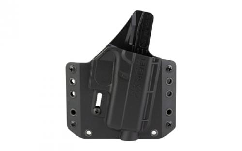 Bravo Concealment BCA, OWB Concealment Holster, 1.5 Belt Loops, For Glock 43/43X/43X MOS, Right Hand, Black, Polymer, Does not fit Glock 48 BC10-1028