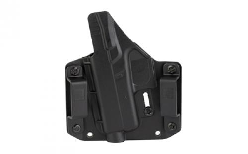 Bravo Concealment BCA, OWB Concealment Holster, 1.5" Belt Loops, For Glock 43/43X/43X MOS, Right Hand, Black, Polymer, Does not fit Glock 48 BC10-1028