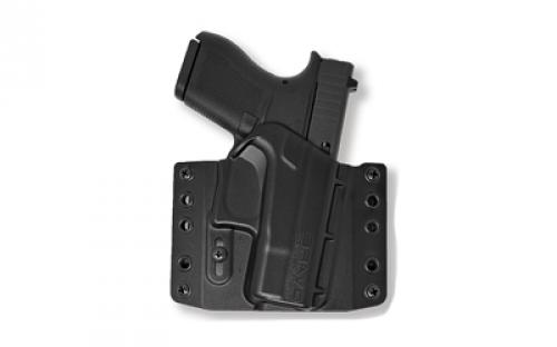 Bravo Concealment BCA, OWB Concealment Holster, 1.5 Belt Loops, For Glock 42, Matte Finish, Black, Polymer Construction, Right Hand BC10-1033