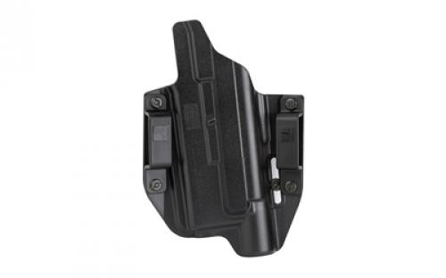 Bravo Concealment BCA Light Bearing, OWB Concealment Holster, 1.5" Belt Loops, Fits Glock 19/19X/23/32/45 w/SureFire X300, Right Hand, Black, Polymer, Does not fit Glock Gen 5 40SW BC30-1005
