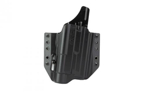 Bravo Concealment BCA Light Bearing, OWB Concealment Holster, 1.5 Belt Loops, Fits S&W M&P 9/40 Full Size w/Streamlight TLR-1, Right Hand, Black, Polymer BC30-1007