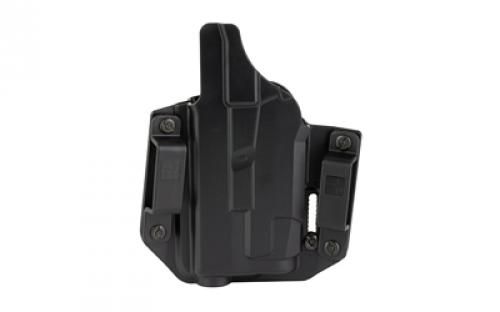 Bravo Concealment BCA Light Bearing, OWB Concealment Holster, 1.5" Belt Loops, Fits Glock 19/19X/23/32/45 w/Streamlight TLR-7, Right Hand, Black, Polymer, Does not fit Glock Gen 5 40SW BC30-1010