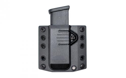 Bravo Concealment Magazine Pouch, Single, 1.5 Belt Loops, Size Medium, Fits Glock 43X, Sig P365, and Springfield Hellcat Magazines, Ambidextrous, Polymer, Black BC60-1002M
