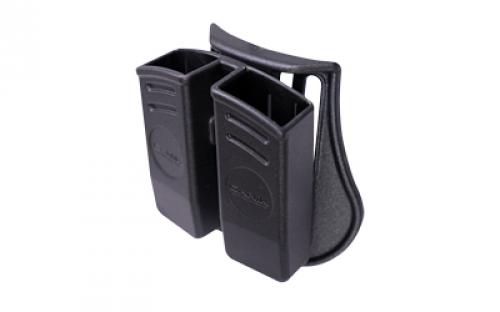 Century Arms Double Magazine Pouch, Matte Finish, Black, Polymer Construction, Fits Double Stack 9mm Magazines PACN0379