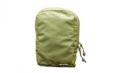 Cole-TAC Back Pouch, 8x4.5x1.5, 1000 Denier Nylon Construction, Coyote Brown BP3002