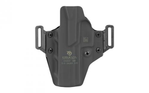 Crucial Concealment Covert OWB, OWB Holster, Right Hand, Kydex, Black, Fits Sig Sauer P320 1003