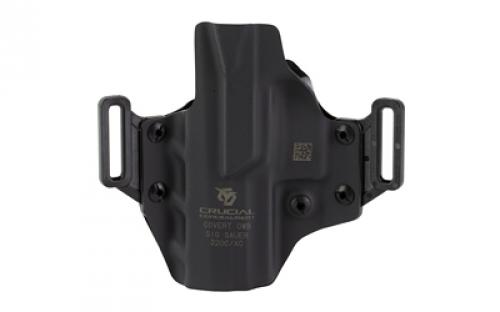 Crucial Concealment Covert OWB, Outside Waistband Holster, Right Hand, Kydex, Black, Fits SIG 320 C/XC 1004