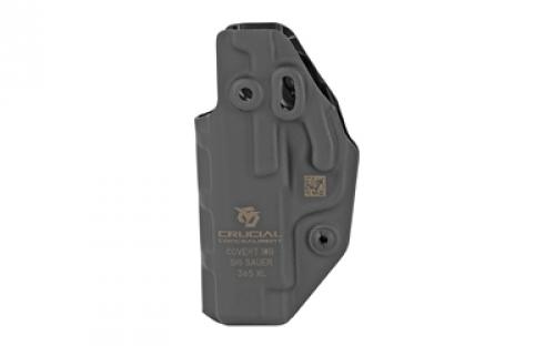 Crucial Concealment Covert IWB, Inside Waistband Holster, Ambidextrous, Kydex, Black, Fits Sig Sauer P365XL 1113