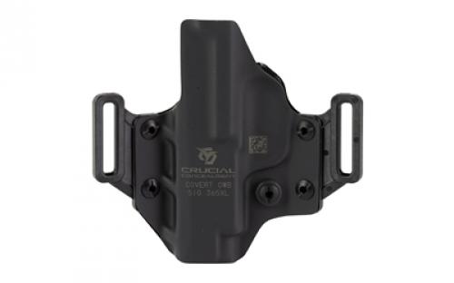 Crucial Concealment Covert OWB, Outside Waistband Holster, Right Hand, Kydex, Black, Fits Sig Sauer P365XL 1115
