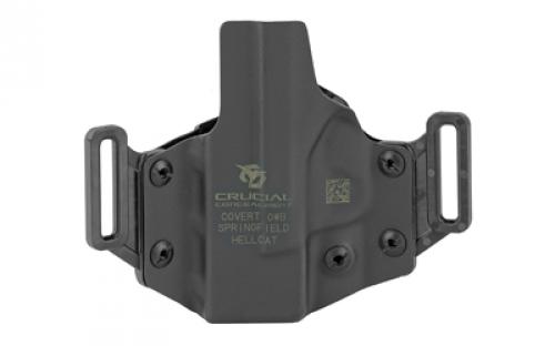 Crucial Concealment Covert OWB, OWB Holster, Right Hand, Kydex, Black, Fits Springfield Hellcat 1135