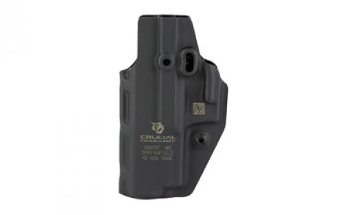 Crucial Concealment Covert IWB, Inside Waistband Holster, Ambidextrous, Kydex, Black, Fits Springfield XD/XDm/XDmE 3-4 1154