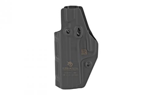 Crucial Concealment Covert IWB, Inside Waistband Holster, Ambidextrous, Kydex, Black, Fits S&W Shield EZ 9/380 1159