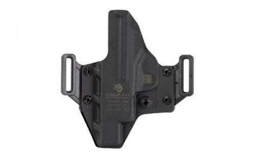 Crucial Concealment Covert, OWB, Outside Waistband Holster, Right Hand, Kydex, Black, Fits Springfield Hellcat RDP 1201