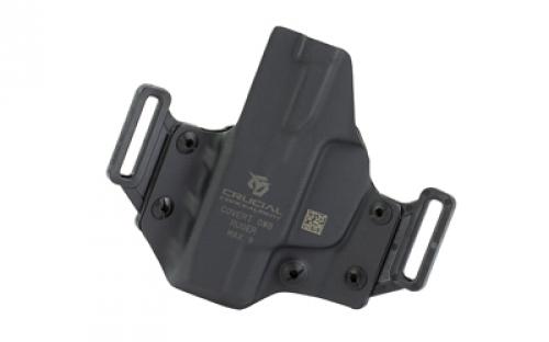 Crucial Concealment Covert OWB, Ambidextrous, Kydex, Black, Fits Ruger Max-9 1204