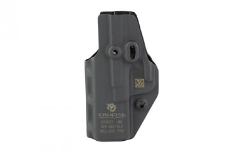 Crucial Concealment Covert IWB, Inside Waistband Holster, Ambidextrous, Kydex, Fits Springfield Armory Hellcat Pro, Matte Finish, Black 1236
