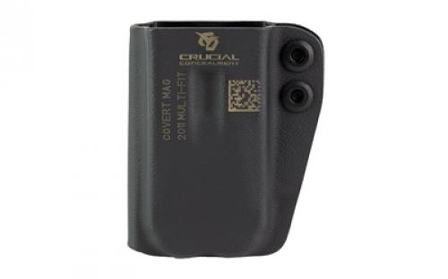 Crucial Concealment Covert Mag Pouch, Inside Waistband Magazine Pouch,, Ambidextrous, Fits 2011 Magazines and Similar, Kydex, Black 1262