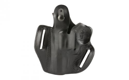 DeSantis Gunhide 001, Thumb Break Scabbard, Belt Holster, 2 Belt Slots, No Tension Screw, Fits 2" S&W K Frame, Taurus 617, 445, 450, 817, Right Hand, Black Leather 001BA12Z0